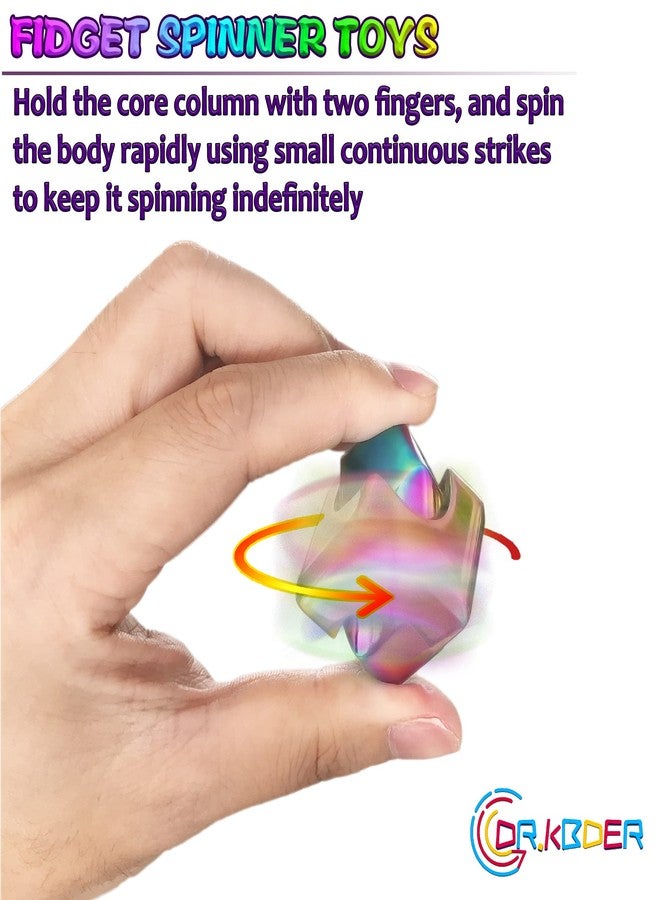 Dr.Kbder Fidget Spinner Toys Cube Adults, Easter Basket Stuffers for Teens Metal EDC Cool Desk Gadgets Office Toys Small Anxiety Figette Sensory Toy, ADHD Tool Fingears Figet Stress Valentine Gift for Boys - Image 4